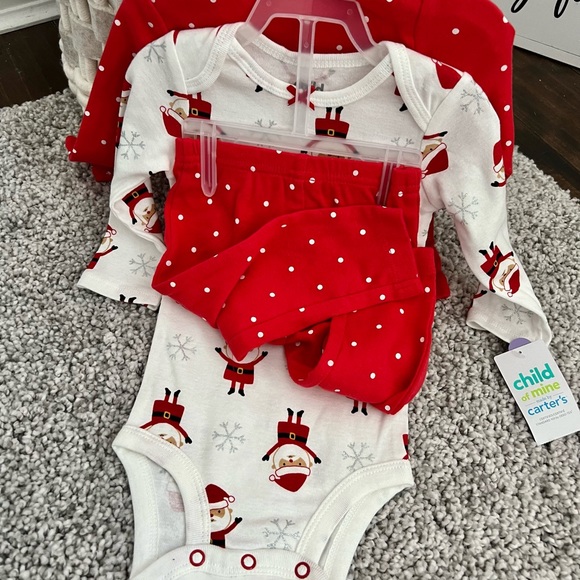 Carter’s 3-pc Baby Girl Christmas Set, Santa’s Helper 3-6M, NEW WITH TAGS - Picture 3 of 6